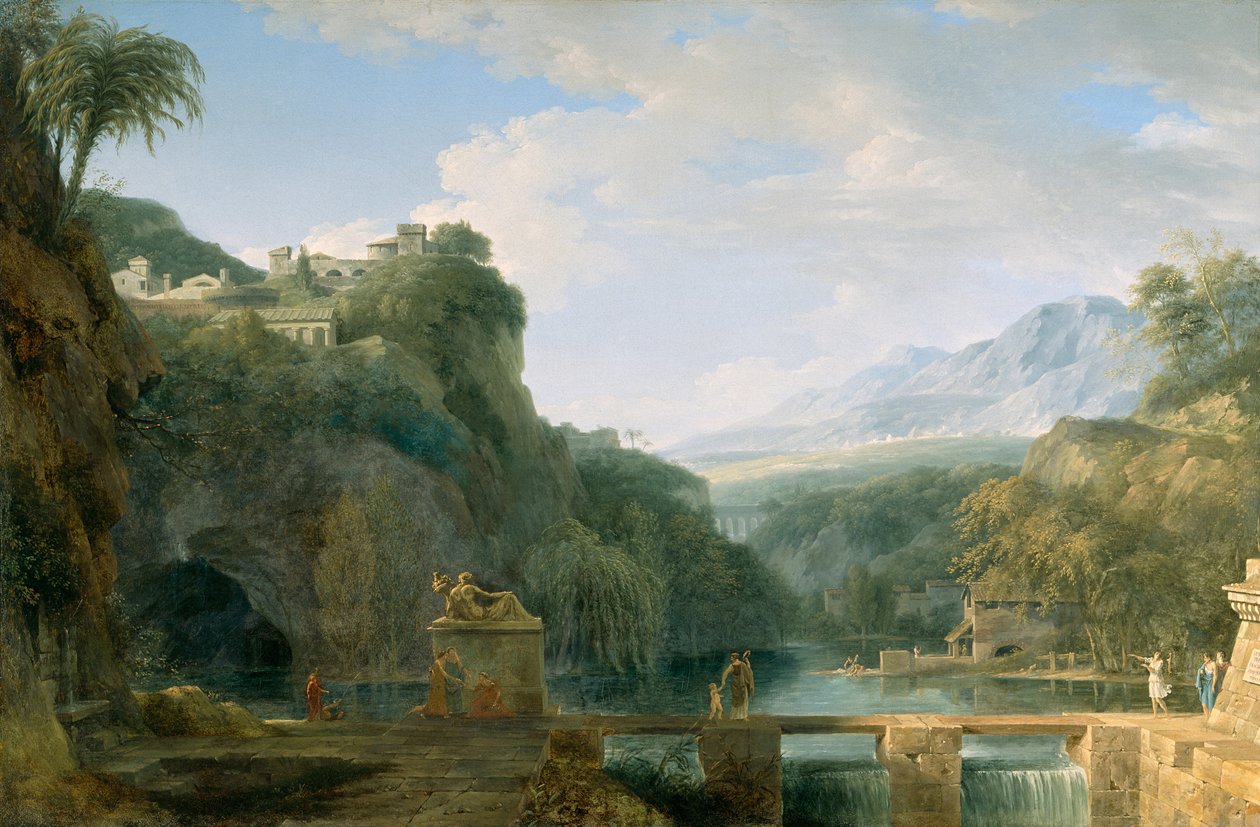Landskapet i det antikke Hellas, 1786 av Pierre Henri de Valenciennes