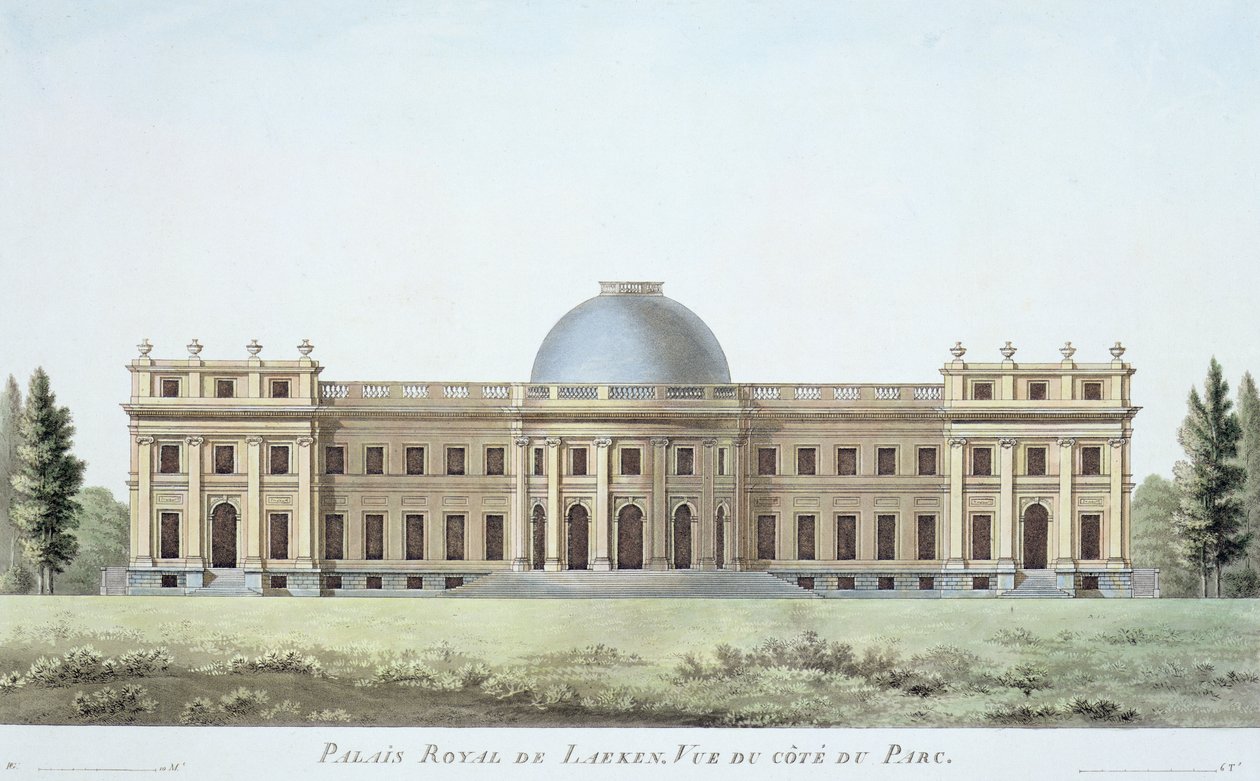 Kongepalasset i Laeken, Utsikt fra parken, fra 