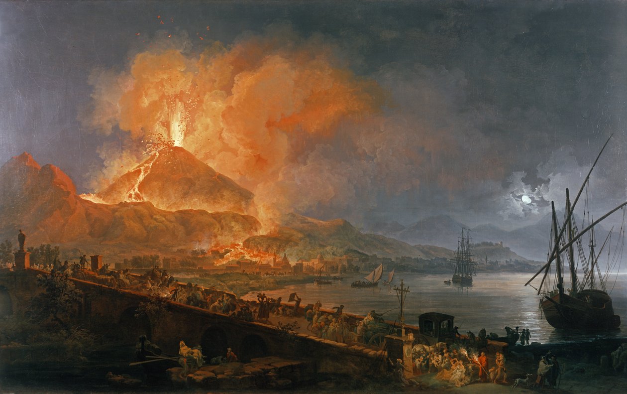 Vesuvs utbrudd i 1771 av Pierre Jacques Volaire