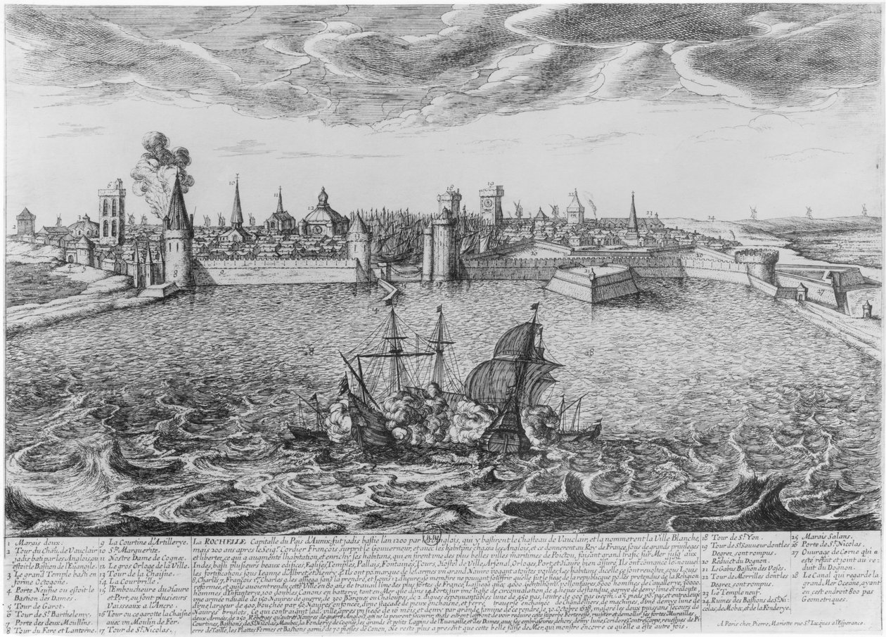 Utsikt over La Rochelle av Pierre Jean Mariette