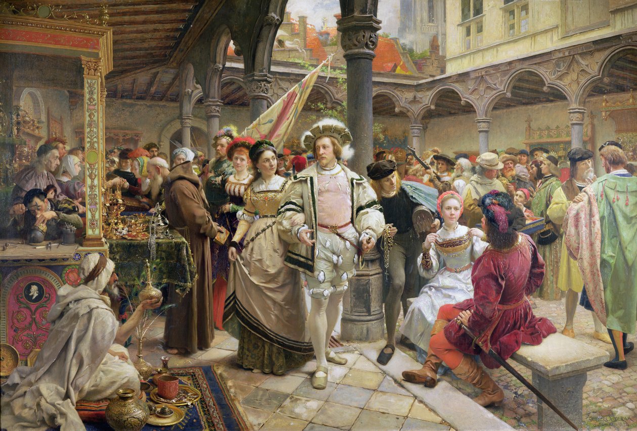 De gamle Beurs i Antwerpen, 1892 av Pierre Jean van der Ouderaa