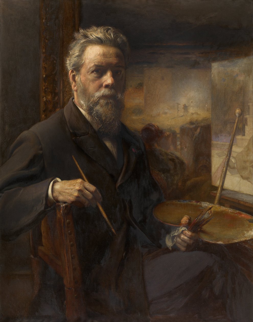 Pierre Jean Van der Ouderaa, selvportrett av Pierre Jean van der Ouderaa