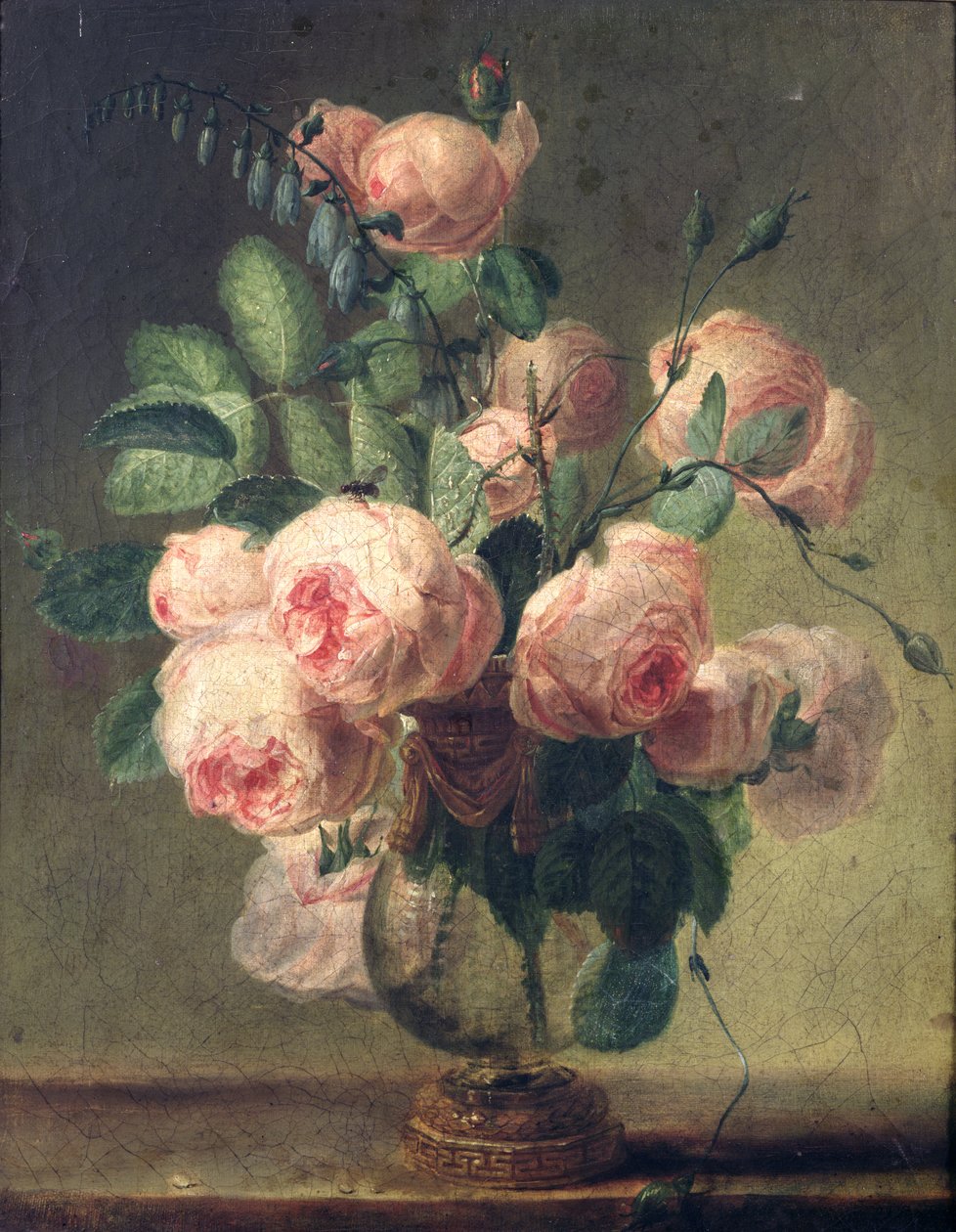 Vase med blomster av Pierre Joseph Redouté