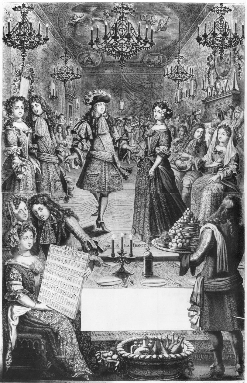 French Ball, Royal Almanac, med et partiturark av 