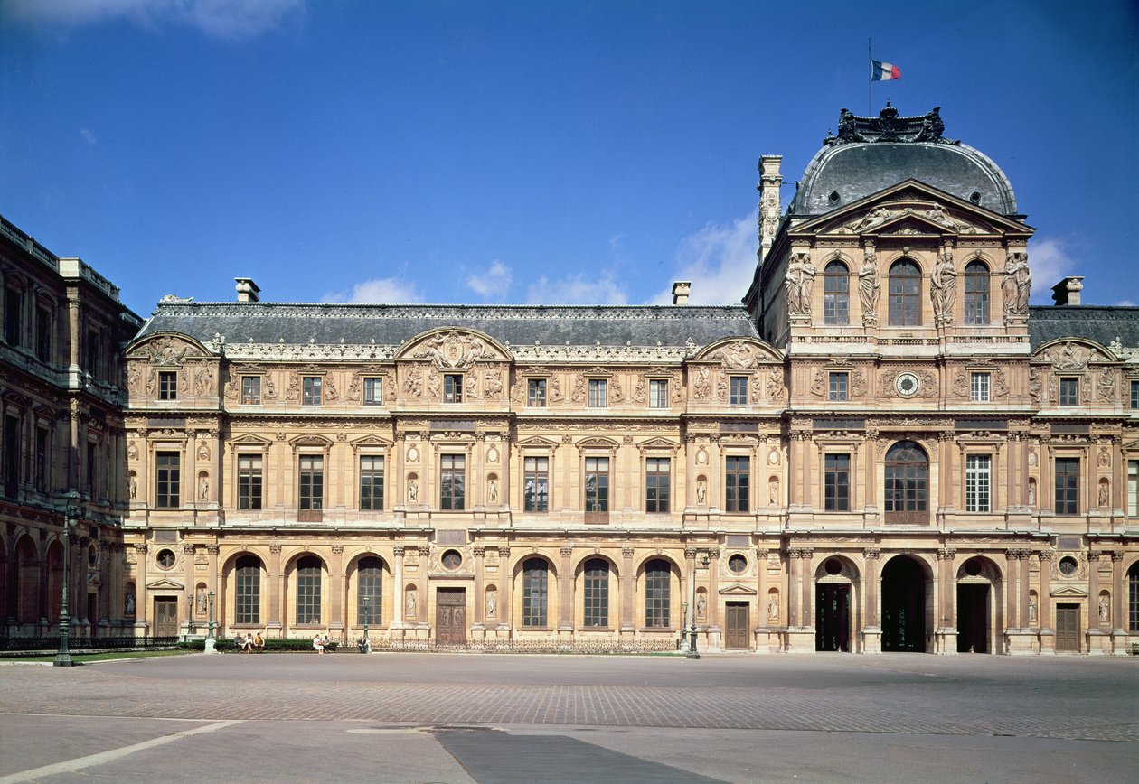 Cour Carree og Pavilion de l'Horloge av Pierre Lescot