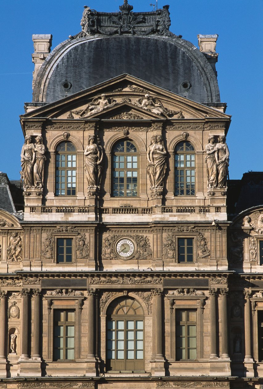 Paviljongen Sully, Cour Carree; Lescot-fløyen av Pierre Lescot