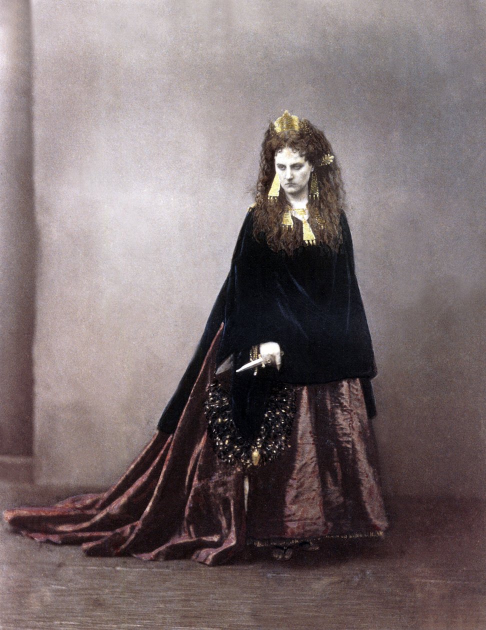 Italienske Virginia Oldoini, grevinne av Castiglione, 1863-67 (farget bilde) av Pierre Louis after Pierson