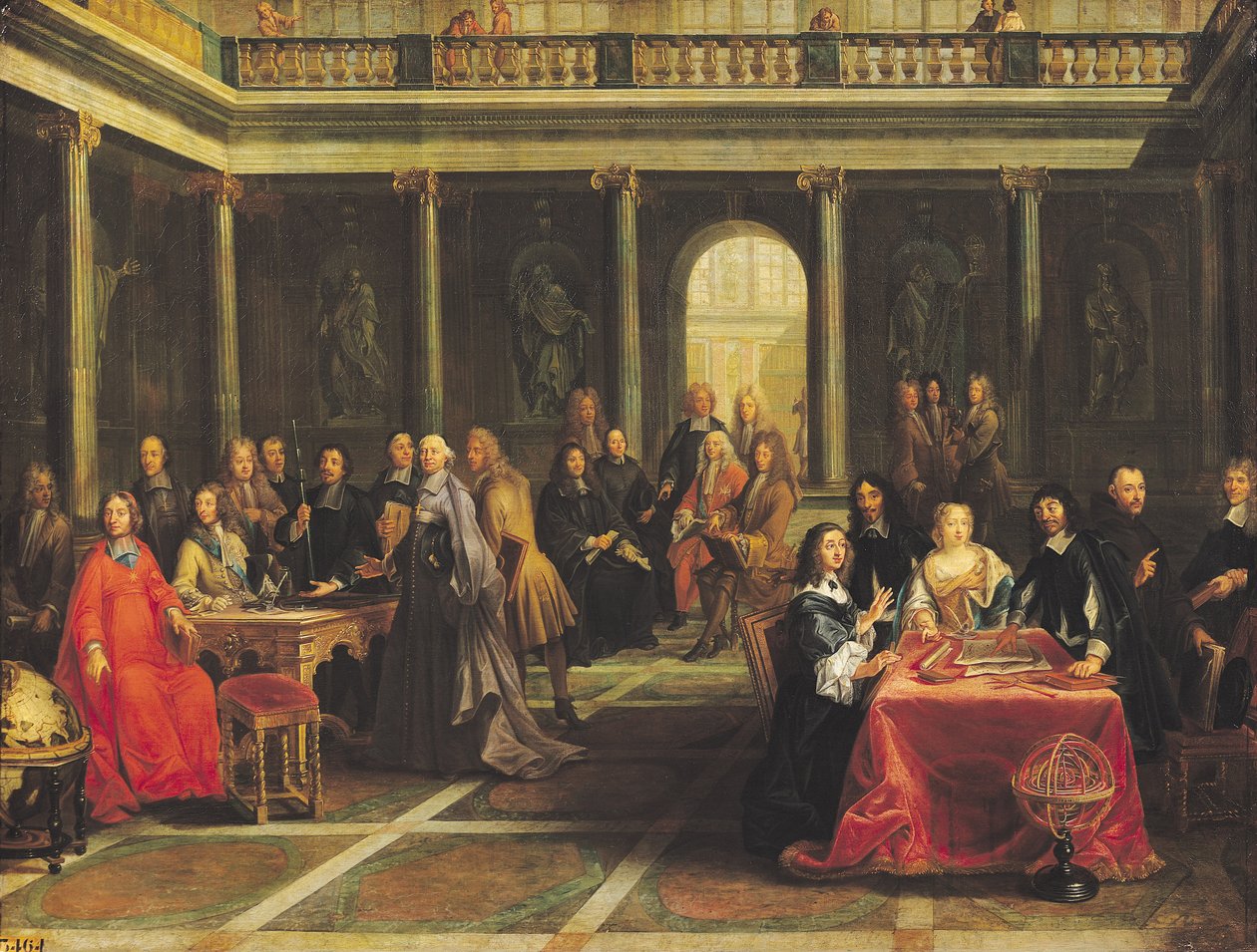 Dronning Christina av Sverige (1626-89) og hennes hoff av Pierre Louis the Younger Dumesnil