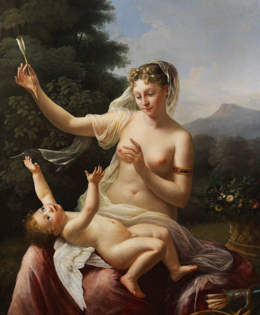 Venus og Amor. av Pierre Maximilien Delafontaine