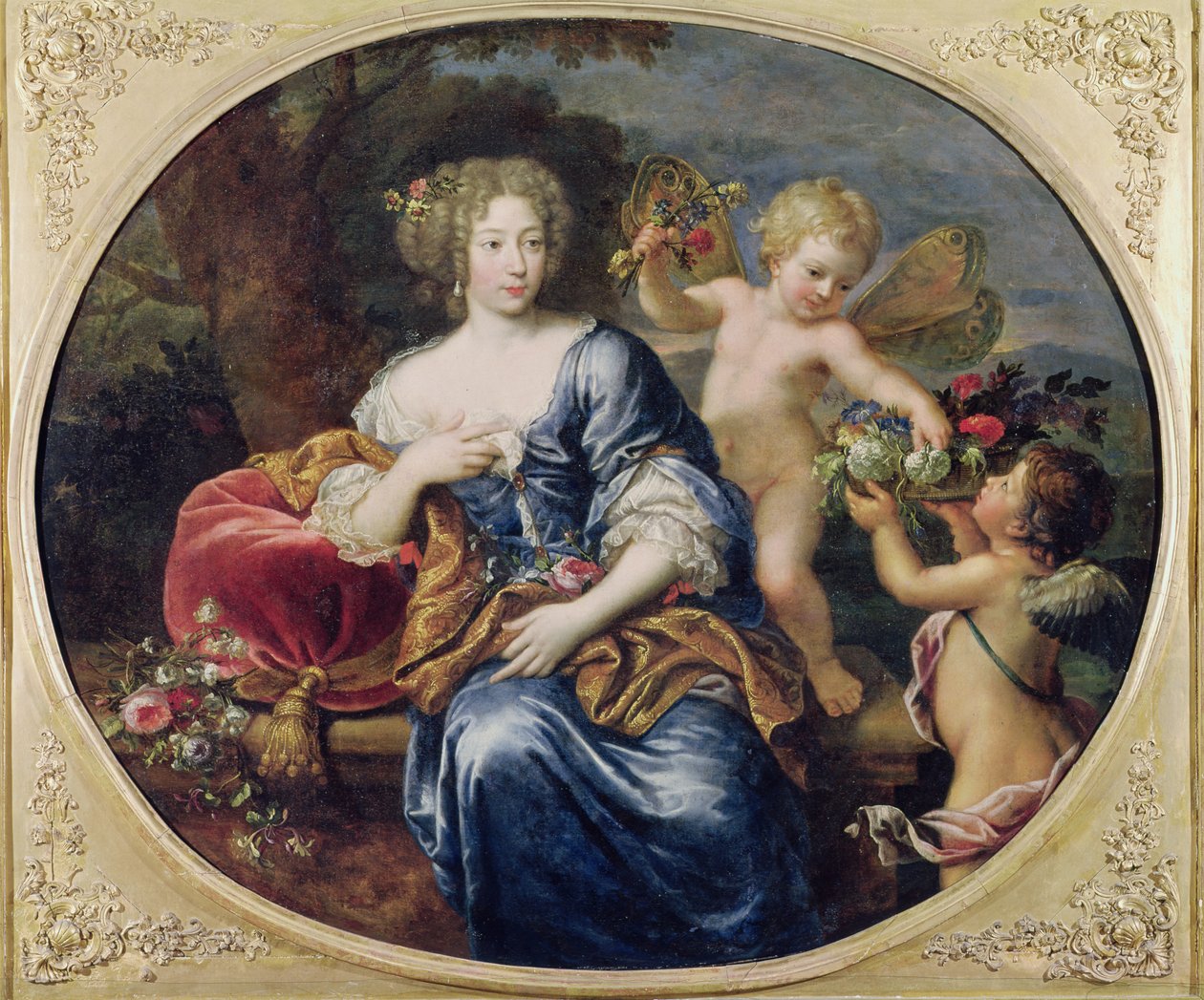 Portrett antas å være Francoise-Athenais de Rochechouart de Mortemart (1640-1707) Marquise de Montespan av Pierre Mignard
