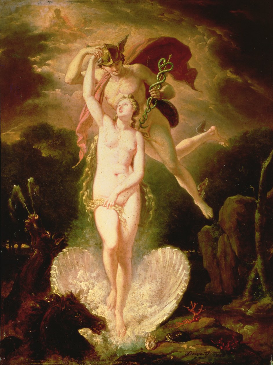 Venus og Merkur av Pierre Nolasque Bergeret