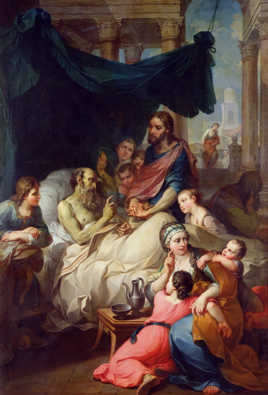 Tobias fars død, 1733 av Pierre Parrocel