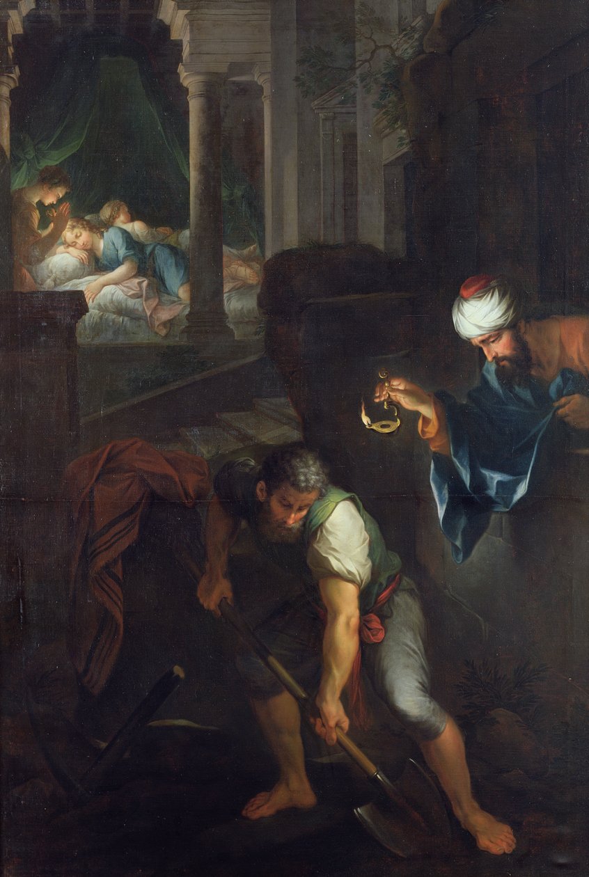 Raguel graver en grav, 1733 av Pierre Parrocel