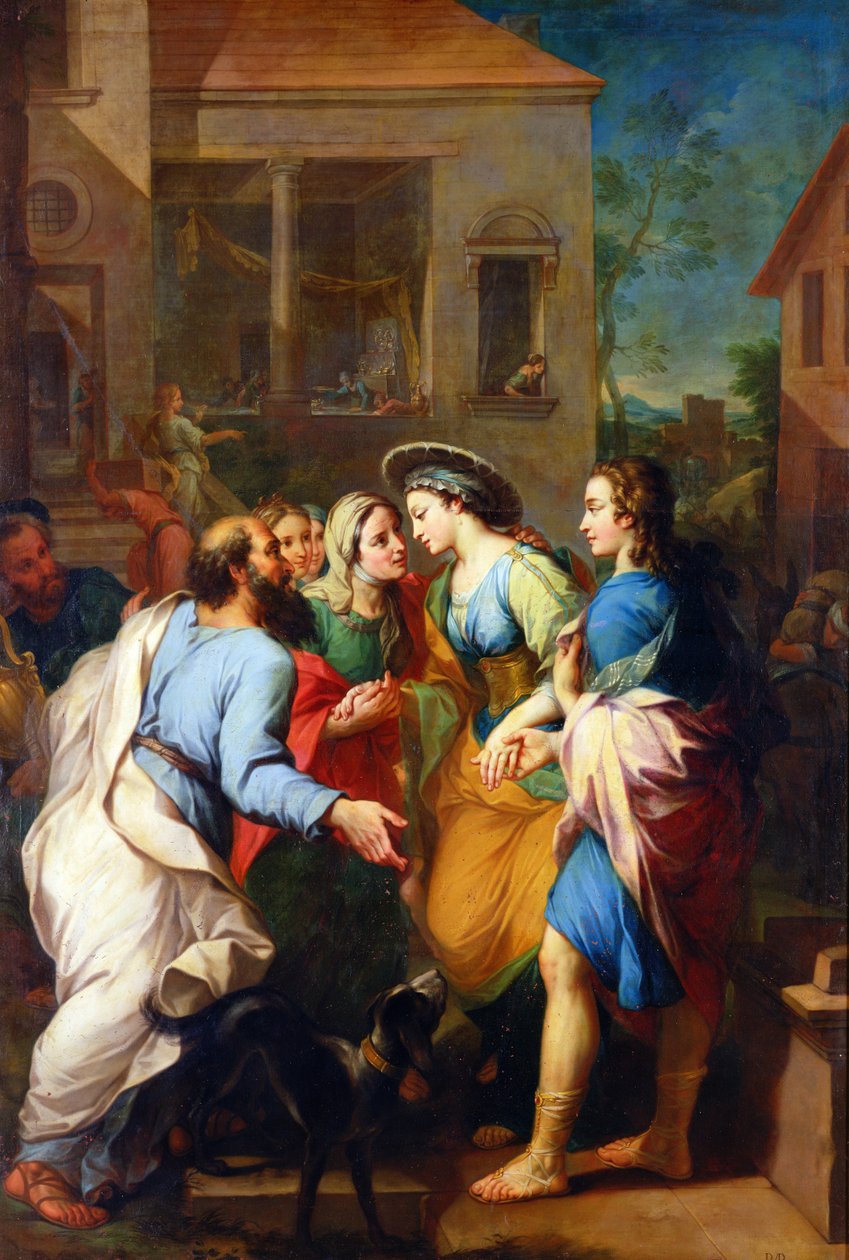 Tobias presenterer Sarah for sin far, 1733 av Pierre Parrocel