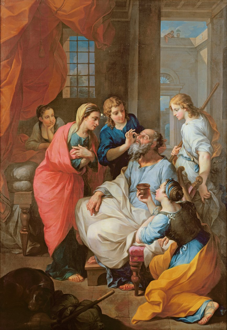 Tobias helbreder farens syn, 1733 av Pierre Parrocel