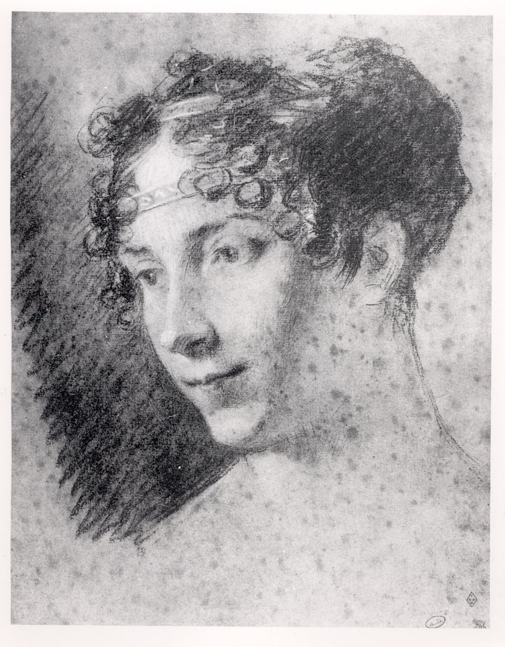 Keiserinne Josephine (1763-1814) (kull på papir) av Pierre Paul Prudhon