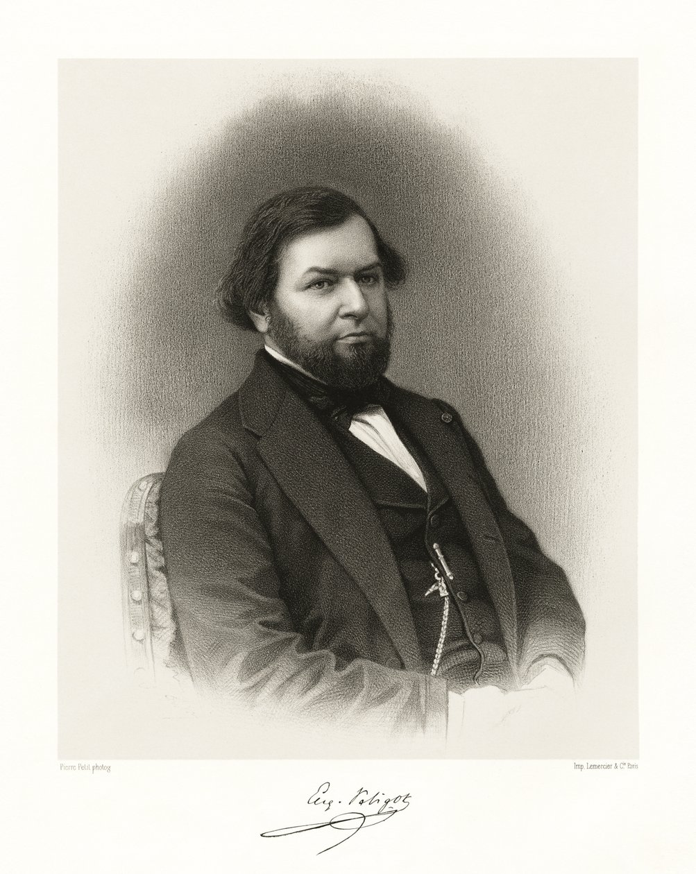 Eugène Melchior Peligot, 1865-66 av Pierre Petit