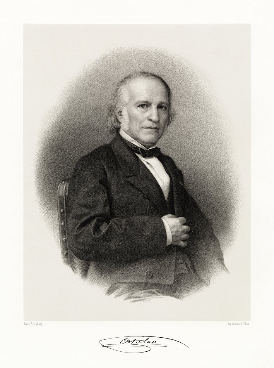 Joseph Louis Elzéar Ortolan, 1865-66 av Pierre Petit