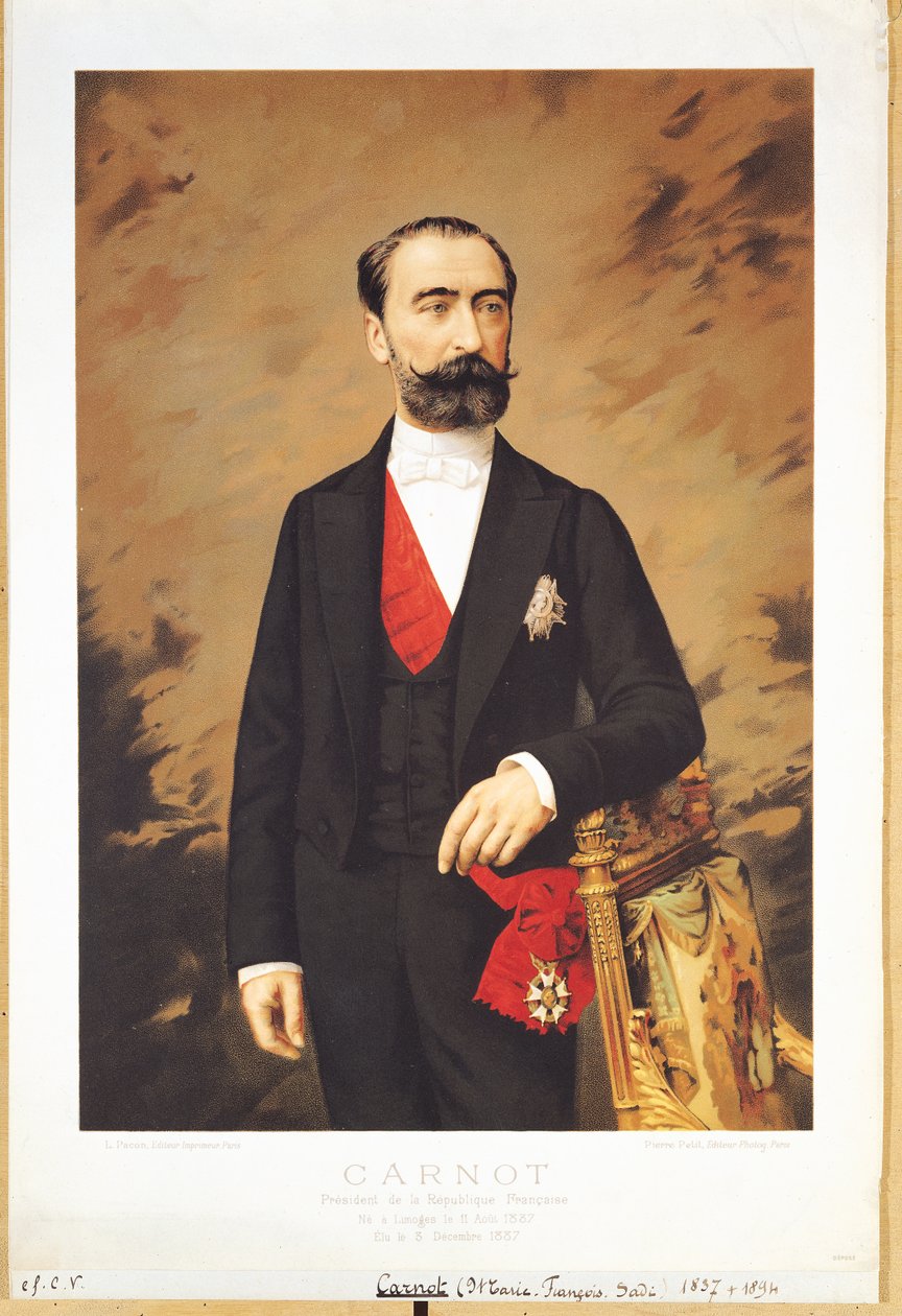 Portrett av Marie Francois Sadi Carnot (1837-94) 1887 av Pierre Petit
