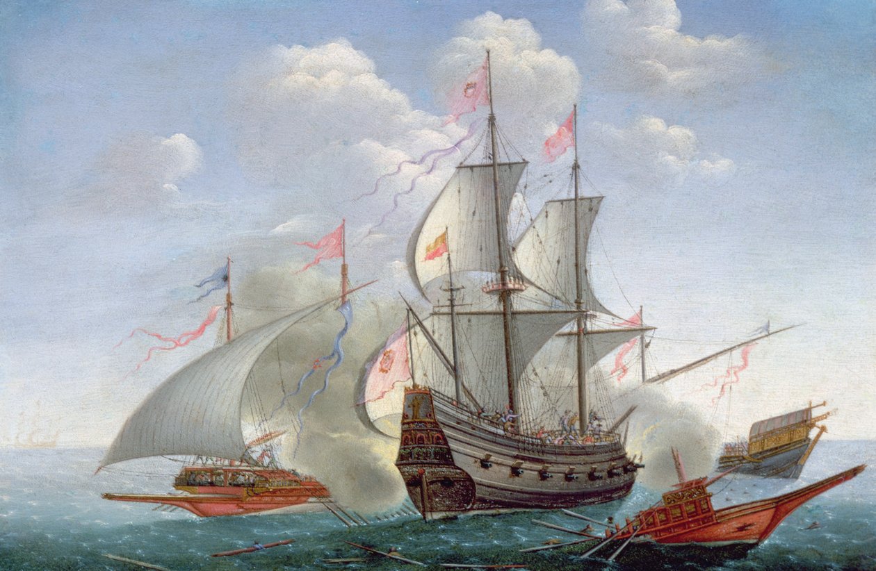 Et marineengasjement til sjøs av Pierre Puget