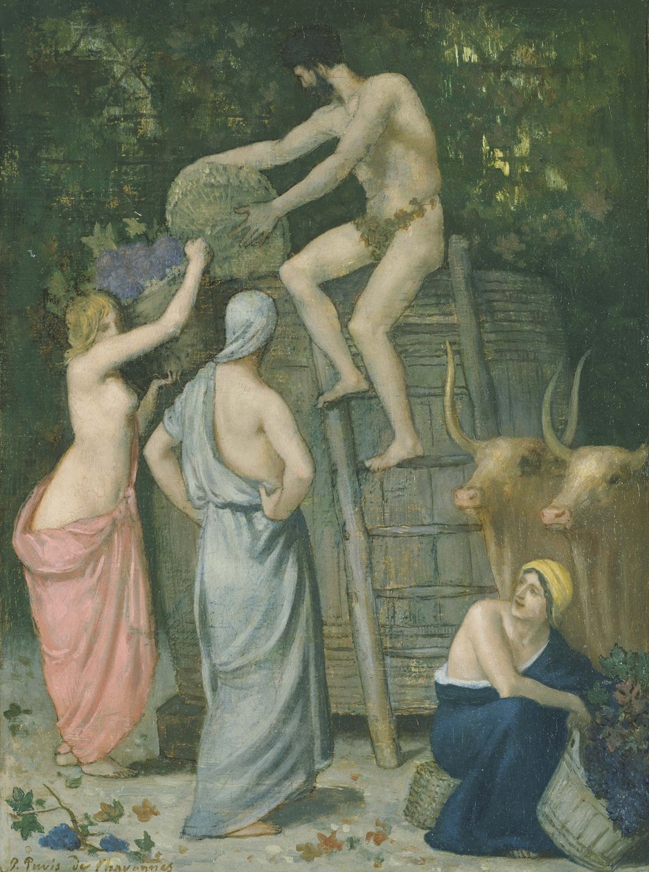 The Wine Press av Pierre Puvis de Chavannes