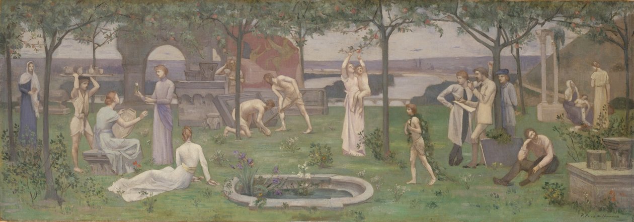 Inter Artes et Naturam (Mellom kunst og natur), ca. 1890-95 av Pierre Puvis de Chavannes