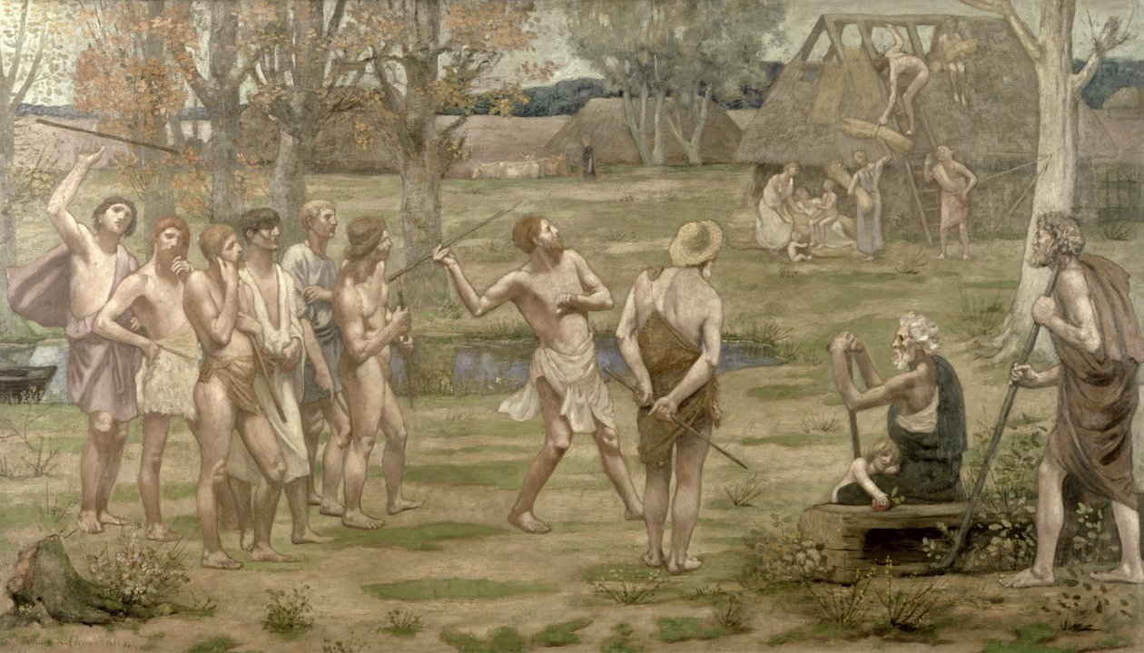 Ludus Pro Patria, 1883 (olje på stoff) av Pierre Puvis de Chavannes