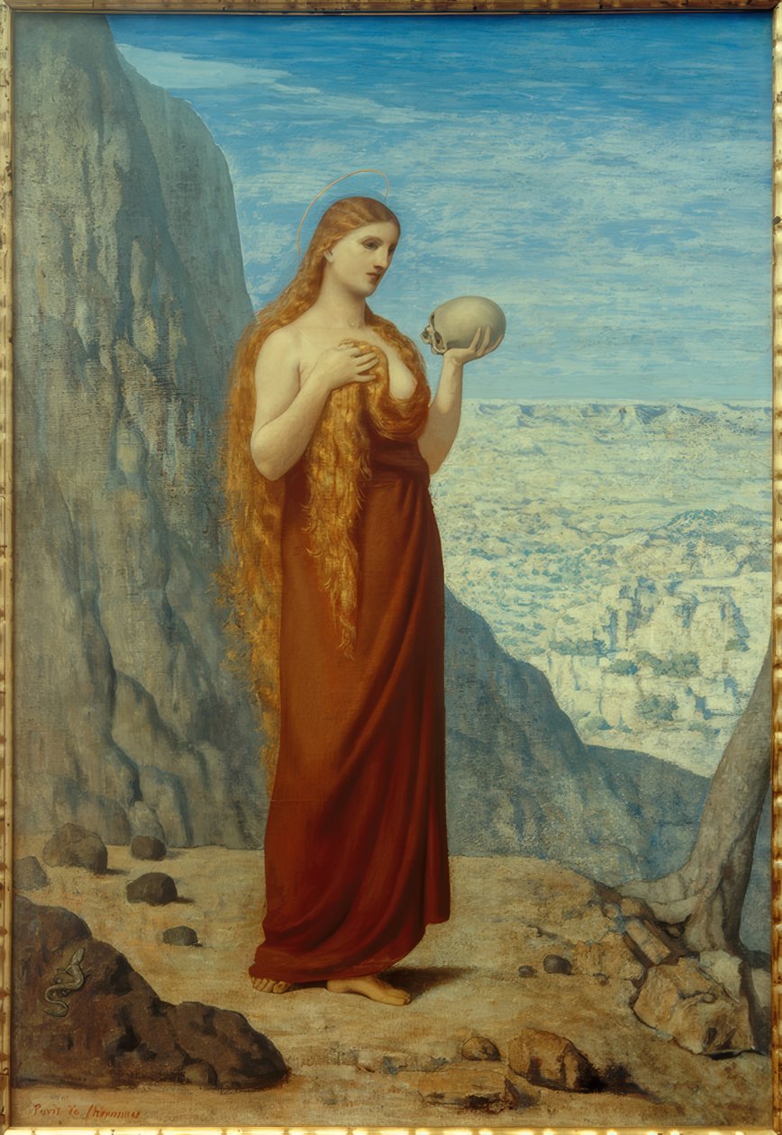 P.C. Puvis de Chavannes, St. Maria Magdalena i ørkenen av Pierre Puvis de Chavannes