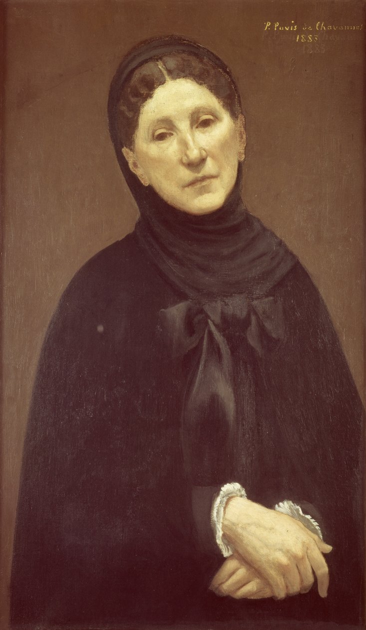 Portrett av kunstnerens kone, Madame de Chavannes, 1883 av Pierre Puvis de Chavannes
