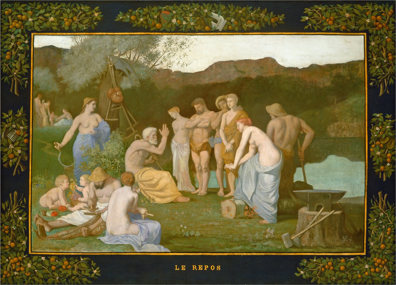 Hvile, ca. 1863 av Pierre Puvis de Chavannes