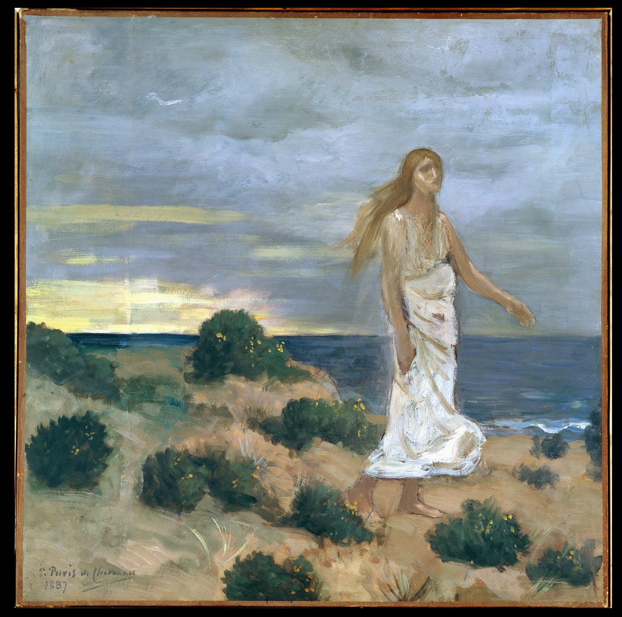 Kvinne ved havet, 1887 av Pierre Puvis de Chavannes