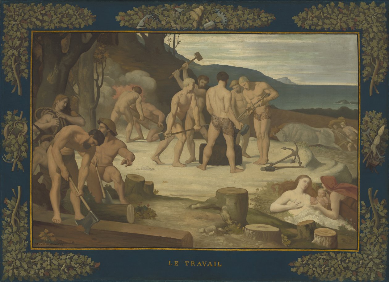 Arbeid, ca. 1863 av Pierre Puvis de Chavannes