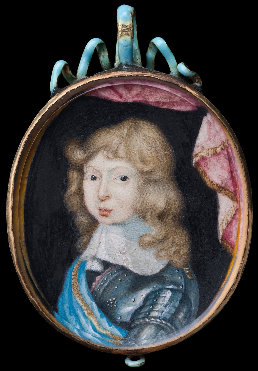 Miniatyrportrett av Karl XI, konge av Sverige 1660-1697, som barn av Pierre Signac