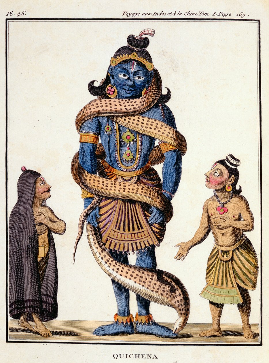 Krishna klemt av Kaliya-slangen, fra 