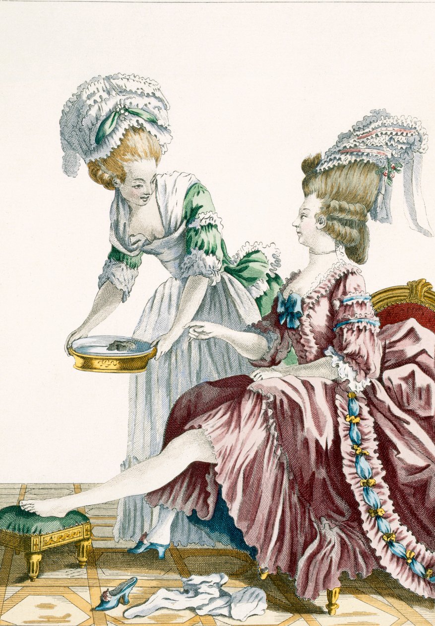 An Elegant Woman Washing Her Feet, plate 32 fra 
