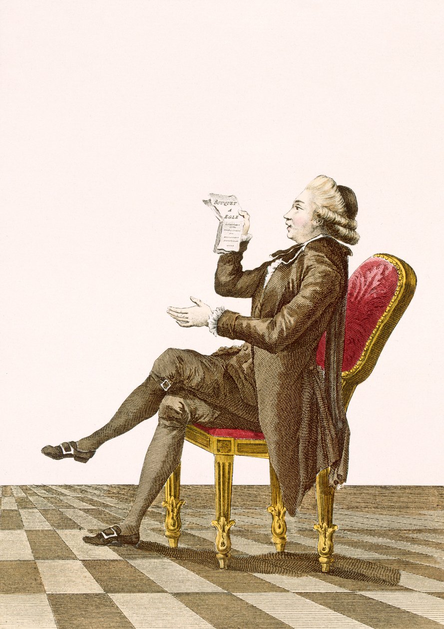 Ung gentleman-poet, gravert av Dupin, plate nr. 34 fra 