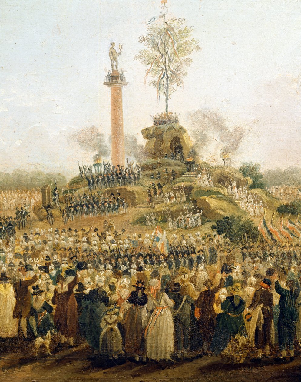Detalj fra Festival of the Supreme Veen på Champ de Mars, 8. juni av Pierre Antoine Demachy