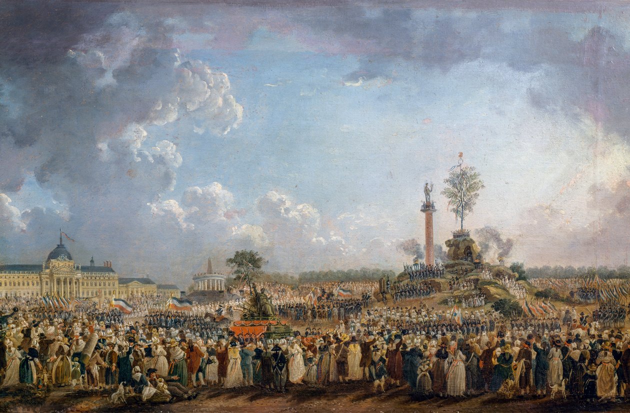 Festival of Supreme Being på Champ de Mars av Pierre Antoine Demachy