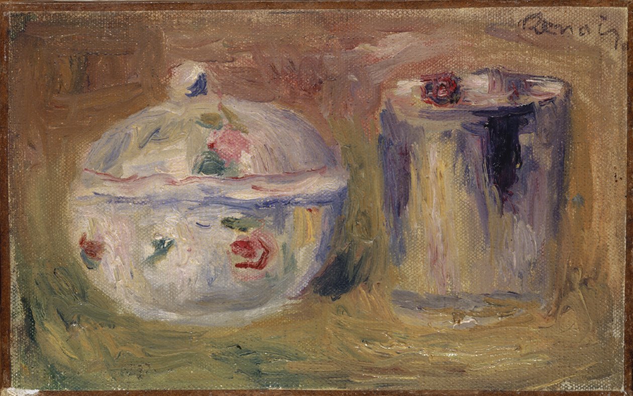 Sukkerskål og beger, ca.1900 av Pierre Auguste Renoir