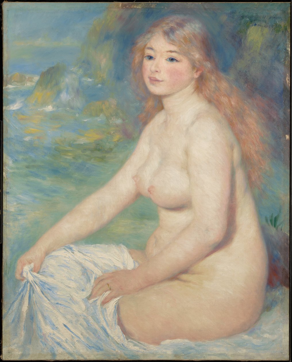 Blond badende kvinne av Pierre-Auguste Renoir