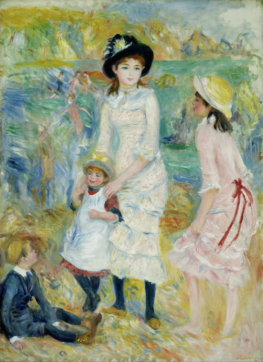 Children on the Seashore, Guernsey av Pierre-Auguste Renoir