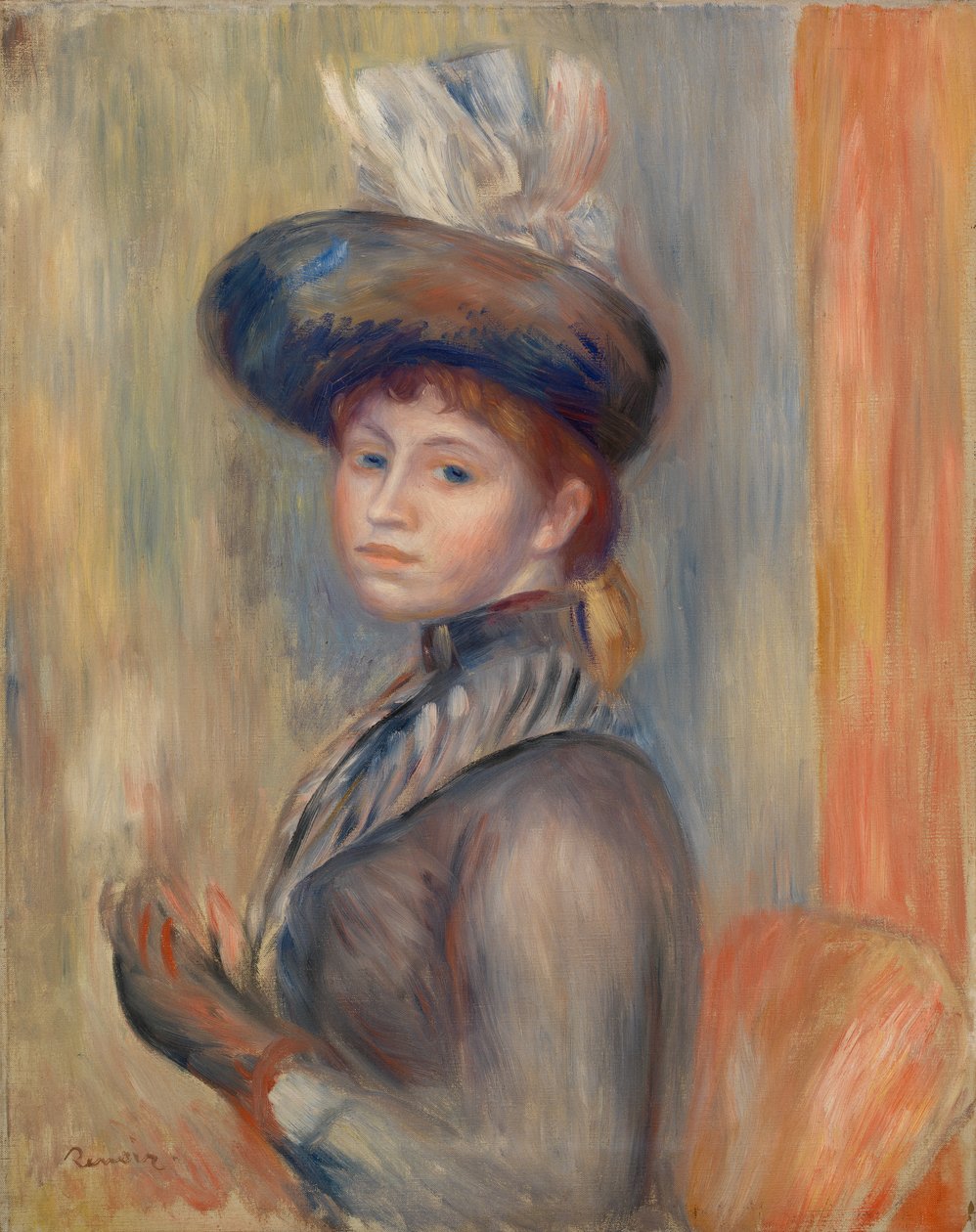Jente i gråblått av Pierre-Auguste Renoir