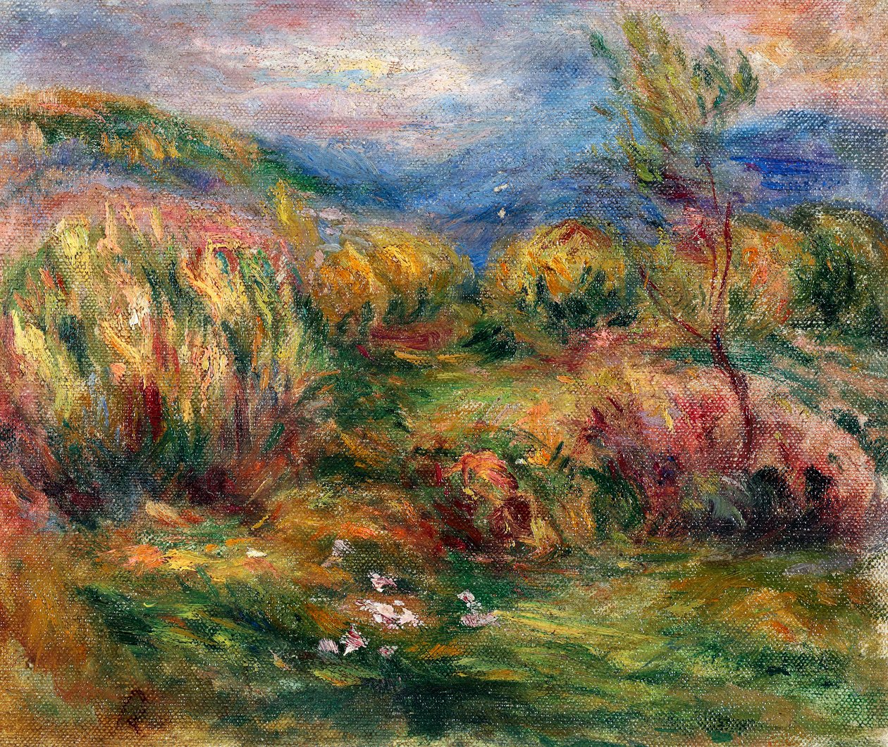 Landskap nær Cagnes-sur-Mer av Pierre-Auguste Renoir
