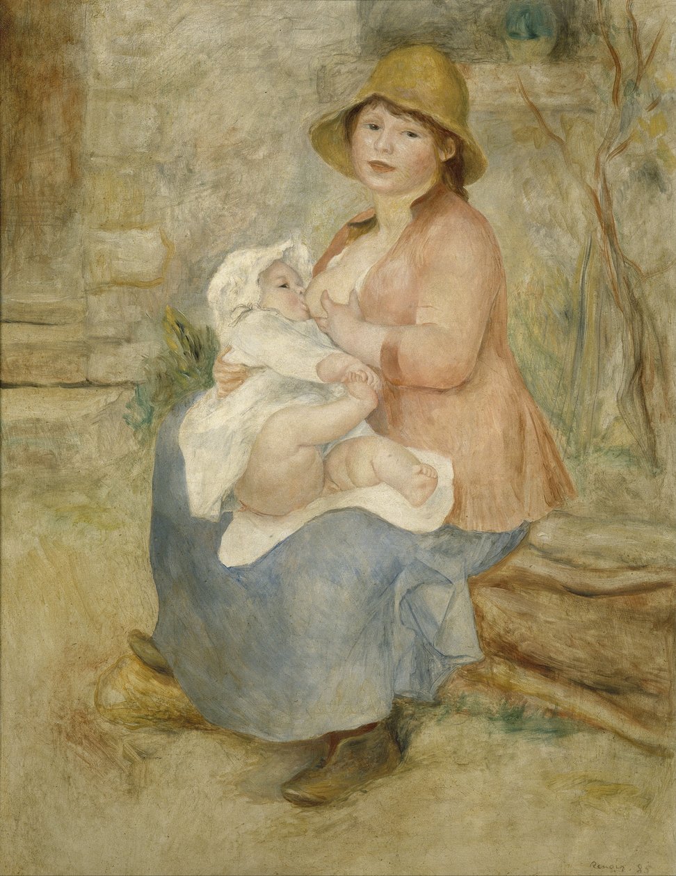Morsrollen, også kalt barnet ved brystet av Pierre-Auguste Renoir