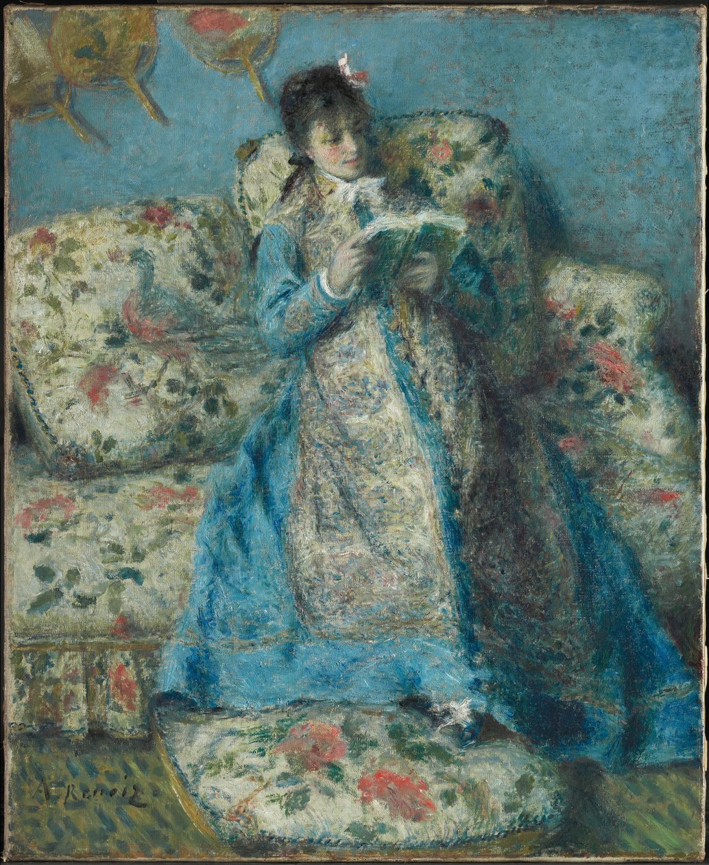 Portrett av Madame Monet (Madame Claude Monet leser) av Pierre-Auguste Renoir