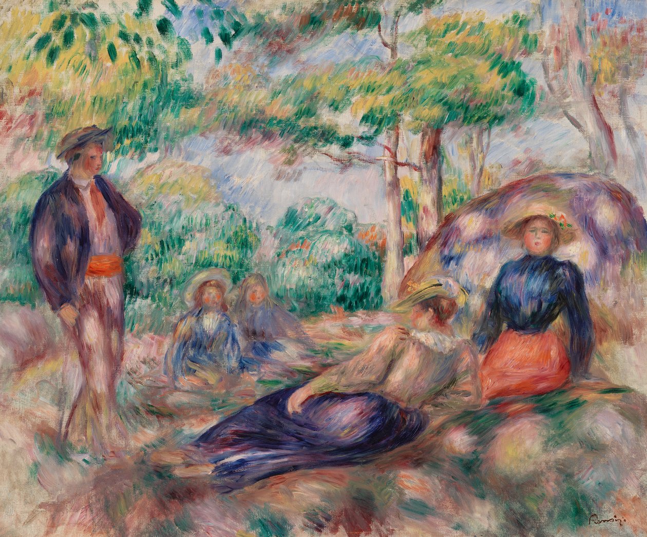 Hviler i gresset av Pierre-Auguste Renoir