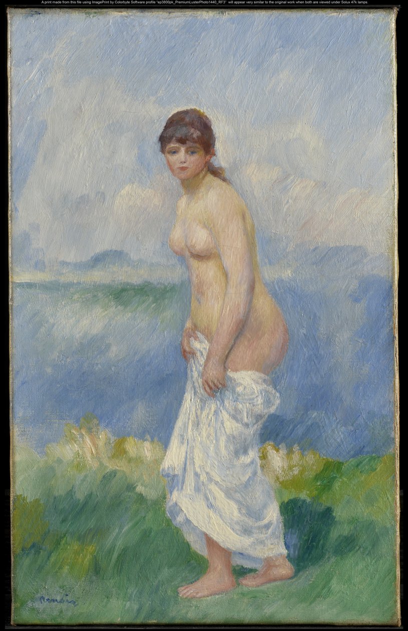 Stående badende kvinne av Pierre-Auguste Renoir