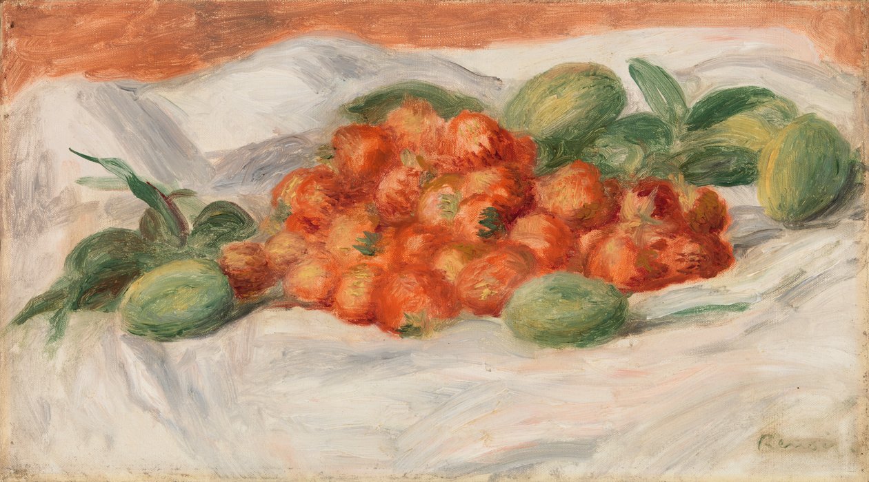 Jordbær og mandler av Pierre-Auguste Renoir