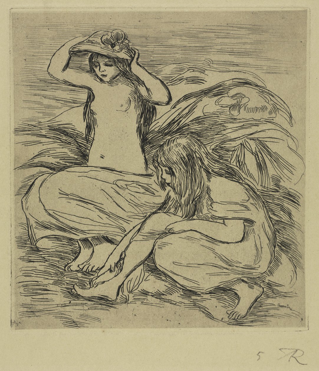 De to badende av Pierre-Auguste Renoir