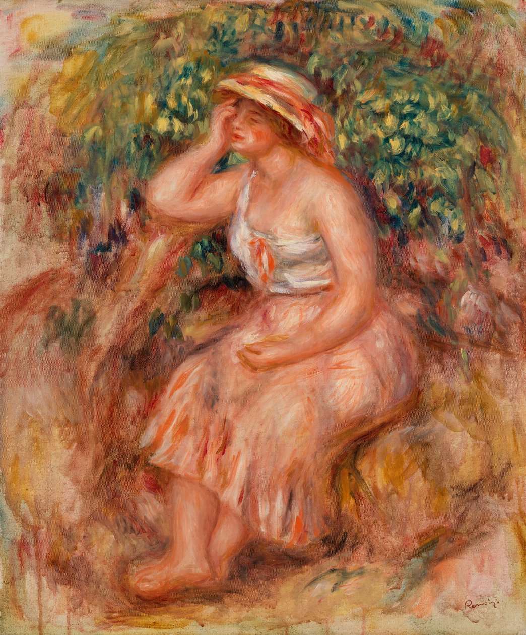 Kvinne dagdrømmer av Pierre-Auguste Renoir